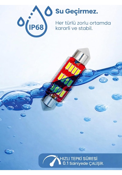 36mm C5w Sofit Led Ampul, Beyaz, Canbus Arıza Lambası Yakmaz, Plaka Ve Tavan Lambası İçin, 2 Ad