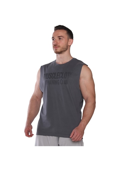 Musclecloth Training Club Drop Arm Kolsuz T-Shirt Füme
