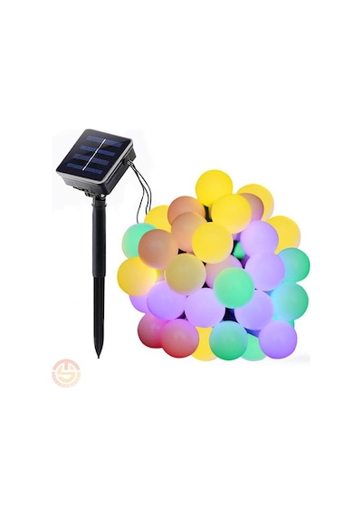 Technosmart Solar 50 Ledli 8 Modlu Canlı Renkli Toplar Bahçe Aydı