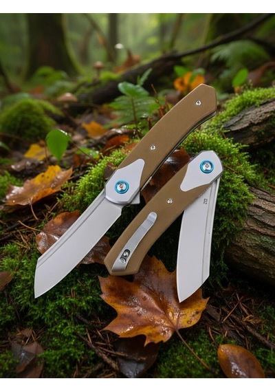Knivox Browning Premium G10 Kabze D2 Çelik Klasik Modern Katlanır Bıçak Kahverengi