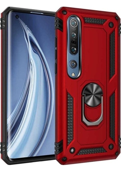 Xiaomi Mi 10 Kılıf Zore Vega Kapak Kırmızı