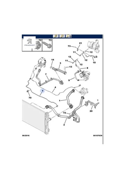 Yedek Su Depo Hortumu Rifter Peugeot 9677186380