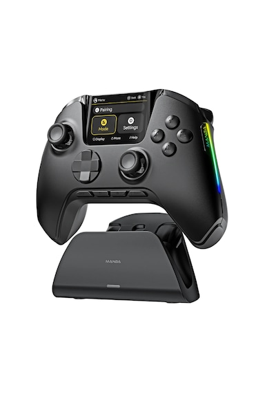 Manba One Kablosuz Gamepad Siyah 2 Ekran, Manyetik Stand, Pc/switch/android/Apple ios Uyumlu  Desteği