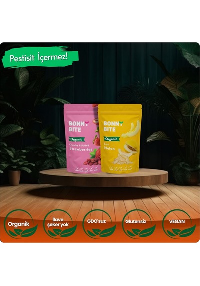 Organik Çıtır Çilek & Kurutulmuş Kavun İkili Paketi Diğer