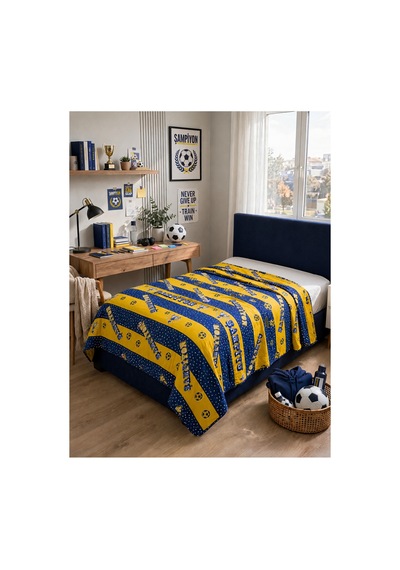 Tek Kişilik Elyaf Dolgulu Kapitone Şampiyon Tasarımlı Sarı Lacivert Çok Amaçlı Yatak Örtüsü 155x215 Cm Çift Taraflı Lacivert Lacivert Tek Kişilik Elyaf Dolgulu Kapitone Şampiyon Tasarımlı Sarı Lacivert Çok Amaçlı Yatak Örtüsü 155x215 Cm Çift Taraflı Lacivert Lacivert
