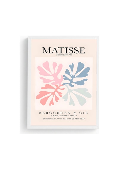 Beyaz Ahşap Çerçeveli Henri Matisse Tablosu Huhu290