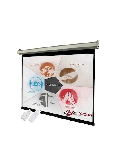 Artscreen 200X200 Cm Motorlu Kumandalı Projeksiyon Perdesi