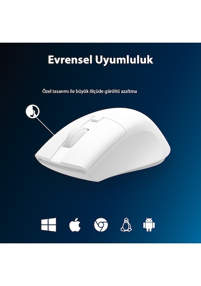 Philips SPK7528 Kablosuz Bluetooth 1600DPI 5 Tuşlu Sessiz Optik Mouse