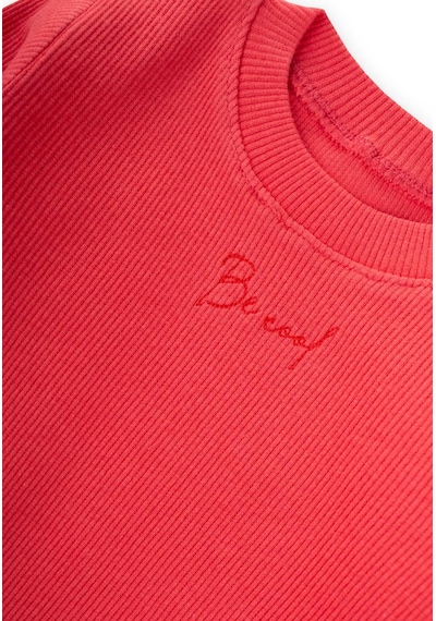 Cigit Be Cool Nakışlı Sweatshirt Takım 0-5 Yaş Mercan Mercan