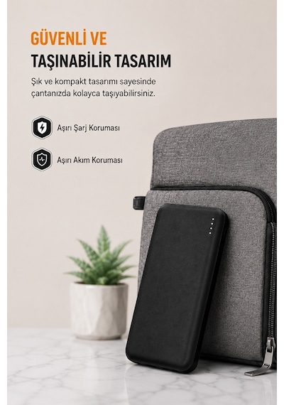 Tb20 20.000mah Led Işıklı Powerbank Siyah