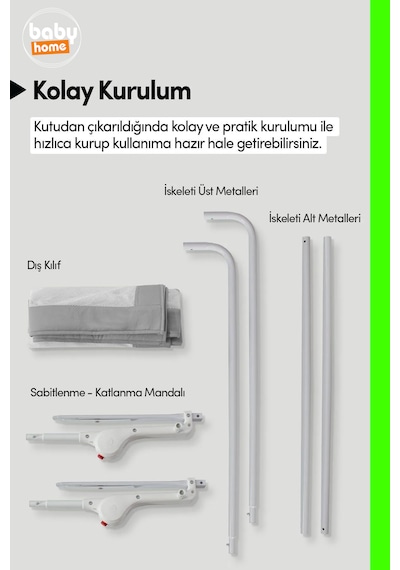 Baby Home Nicole 150 50 Cm Yatak Bariyeri Yatak Korkuluğu