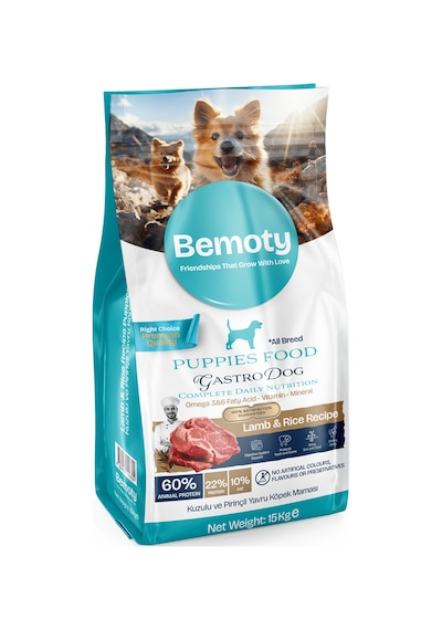 Bemoty Kuzulu & Pirinçli Yavru Köpek Maması 15 KG