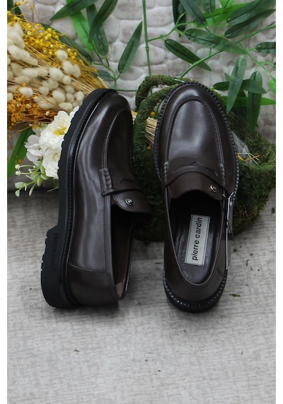 Pierre Cardin 241075 Kahve Hakiki Deri Erkek Loafer Erkek Ayakkabı Kahve