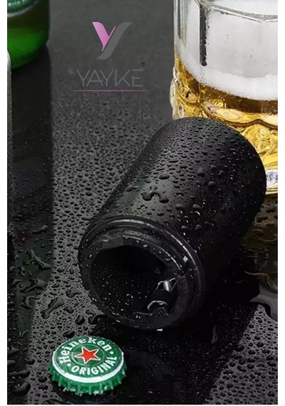 Yayke Silindir Şeklinde Plastik Şişe Açacağı Otomatik Siyah