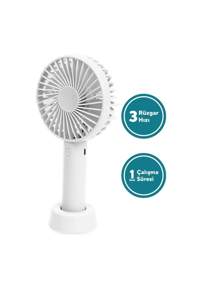 3 Kademeli Cep Boyu Sessiz Taşınabilir Mini Fan Usb Şarjlı Pervaneli Soğutucu Küçük El Vantilatörü Beyaz - 703264565