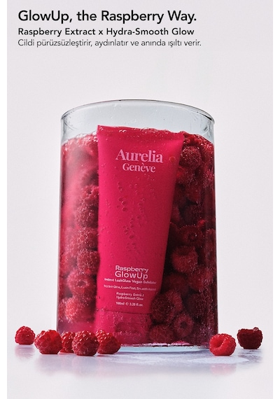 Raspberry Glowup Instant Lushglow Vegan Exfoliator Cildi Derinlemesine Arındıran & Işıltı Kazandıran Vegan Peeling 100 ML