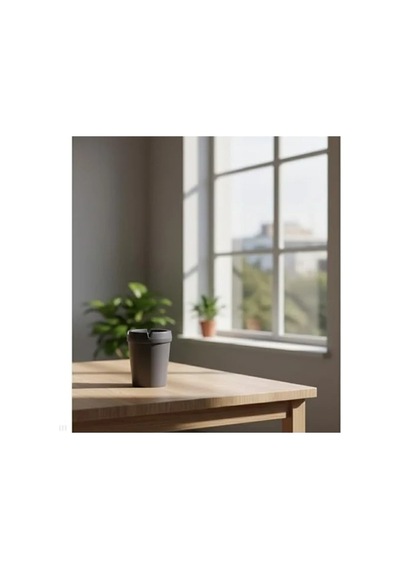 Gri Modern Küllük Duman Kanallı Plastik 10 Cm Yükseklik Ev, Balkon, Ofis Kullanımı