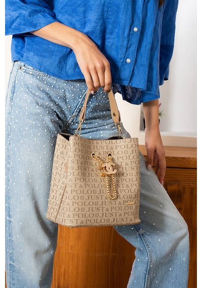 Just Polo Şık Ve Kaliteli Kadın Kum El Ve Omuz Çantası Askılı Telefon Bölmeli Jpm2065 Ebat:22x23x11 Cm Kum