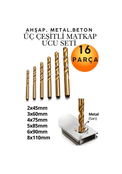 16'lı Çok Amaçlı Matkap Ucu Seti - Beton, Duvar, Ahşap, Metal Ve Çelik Delme İçin Profesyonel , Farklı Çap Ve Uzunluk Seçenekleriyle, Yüksek Dayanıklı 3'ü Bir Arada Uç Paketi 16'lı Çok Amaçlı Matkap Ucu Seti - Beton, Duvar, Ahşap, Metal Ve Çelik Delme İçin Profesyonel , Farklı Çap Ve Uzunluk Seçenekleriyle, Yüksek Dayanıklı 3'ü Bir Arada Uç Paketi