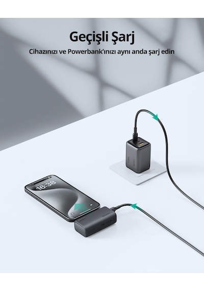 Aukey Pb-y59-gy Spark Mini 5000 Mah Portatif Type-c Powerbank - Gri