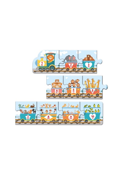 Arnas Toys 5234 Learning Numbers Tren Puzzle 10 Parça Sayılar Kar