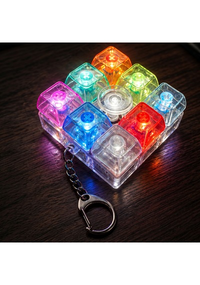 Forzacase 8 Tuş Mavi Switch Rgb Mekanik Tuş Takımı Keycap Anahtarlık - Fc1220 Çok Renkli