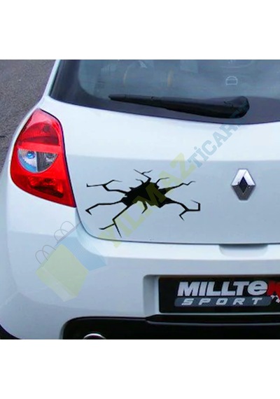 Çatlak Duvar Araba Sticker Araba Yapıştırma Etiket Çıkartma
