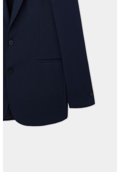 Twn Slim Fit Lacivert Armürlü Kumaş Ceket 6ec04bb01474m 101
