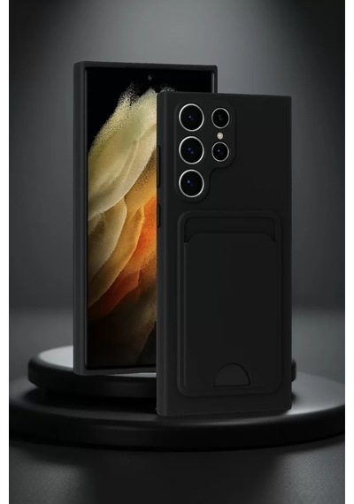 Newface Samsung Galaxy S24 Ultra Kılıf Kelvin Kartvizitli Silikon - Mavi
