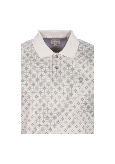 Erkek Polo Yaka Tişört Bej Slim Fit Ribanalı Kol Pamuklu Baskılı T-shirt Ncs Jeans 1252-bej Bej