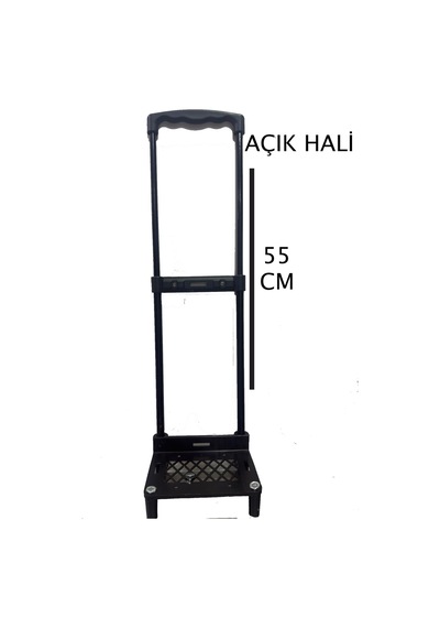 Anaokulu Çantası Çekçek Aparatı İki Tekerlikli Okula Dönüş Açık: 55 Cm / Kapalı: 30 Cm Genişlik 15 Cm Siyah