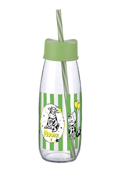 Hayvan Figürlü Pipetli Su Ve Süt Şişesi Cam 500 Ml Diğer