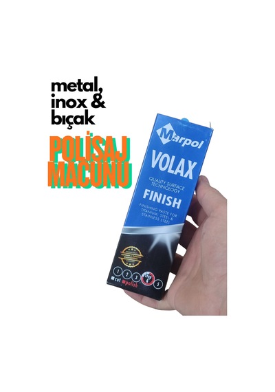 Metal Paslanmaz Ve Krom Parlatıcı Polisaj Macunu Marpol Volax Mavi Cila 1 Kg Bıçak Bileme