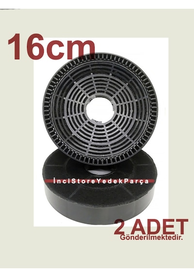 Lc95ka270t/02 Bosch Uyumlu Siemens  Ankastre Davlumbaz Aspiratör İçin Karbon Filtre 16cm 2 Adet
