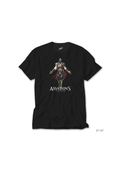 Assassins Creed 2 Siyah Tişört Siyah