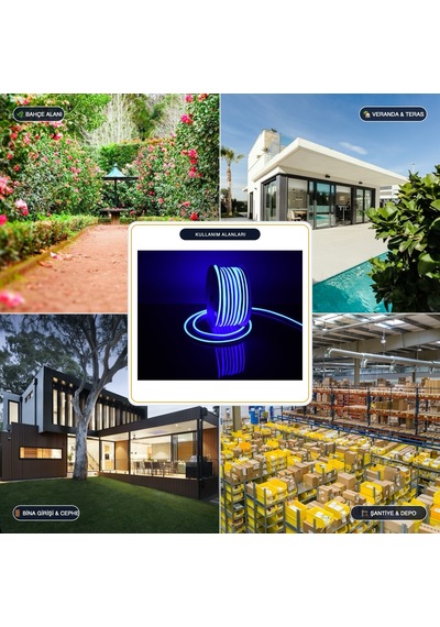 Jupıter Mavi Işık 220 V İç/dış Mekan Neon Şerit Led - Le220-m