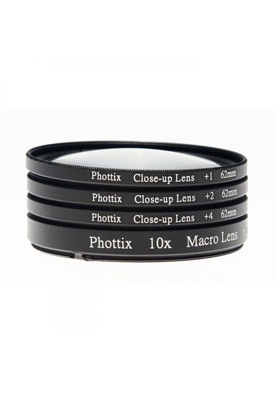 Phottix 62mm Close Up Filtre Seti - Çantalı +1,+2,+4,+10