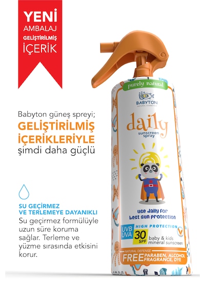 Babyton Bebek ve Çocuklar Için Doğal Güneş Koruyucu Sprey 200 ML