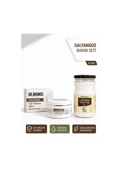 Dr. Bronos Salyangoz Cilt Bakım Kremi 150 Ml. Shiffahome Hindistan Cevizi Yağı 330 Ml.