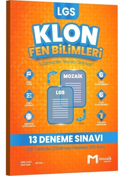 Mozaik Yayınları 8. Sınıf Lgs Fen Bilimleri Klon 13 Deneme
