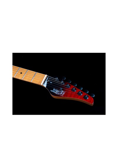 Jet Js-1000 Vulcano Hh Elektro Gitar Flamed Transparent Red