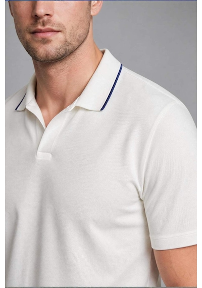 Defacto Regular Fıt Kısa Kollu Ecru Polo Tişört H9414ax26smer105 Ekru-er105