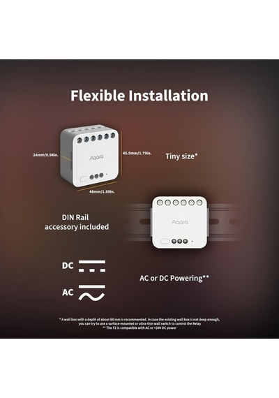 Aqara Matlı Çift Röle Modülü T2, Aqara Zigbee 3.0 Göbek Gerekir, Garaj Kapıları Ve Kazanlar İçin Kuru Temas Modu, Rulo Şemsiye Şalteri Ve Işık Şalteri, Homekit Ve Alexa Destekler