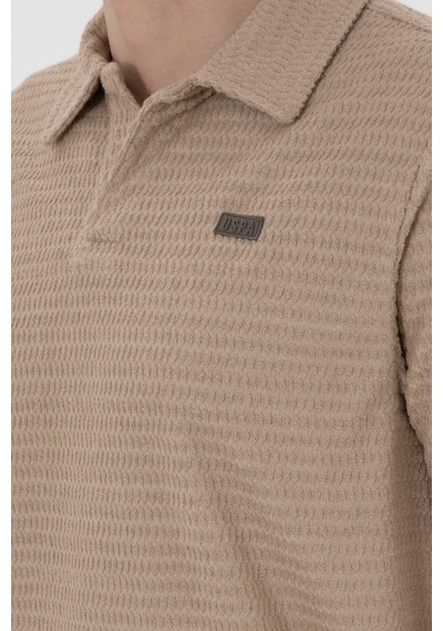 U.S. Polo Assn. Erkek Regular Fit Polo Yaka Bej Tişört 50299989-VR011
