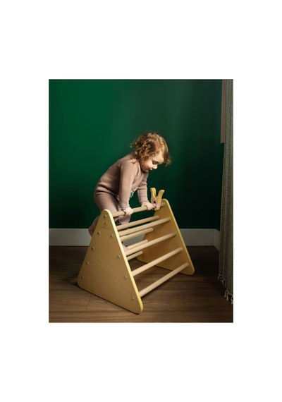 Pikler Üçgeni Mini Ahşap Mini Tırmanma Üçgeni 50cm Taban X 45cm Yükseklik X 45cm