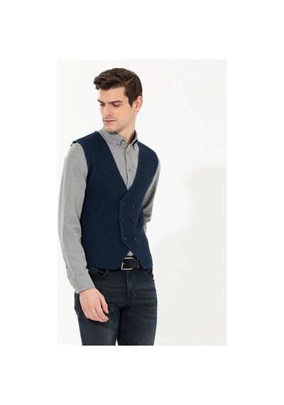 Pierre Cardin Erkek Slim Fit Triko Yelek Çok Renkli