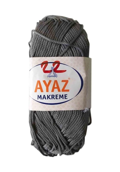 Angel Çanta Aksesuar 100 Gram Polyester Makrome No:22 Koyu Gri