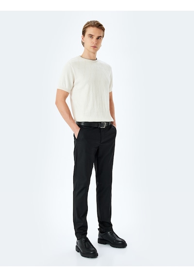 Koton Regular Fit Geometrik Dokulu Kısa Kollu Pamuklu Triko Tişört Ekru 5sam70010ht Ekru