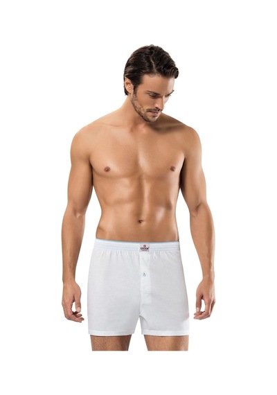 Erdem Erkek Penye Boxer 3'lü Paket 1400 Beyaz
