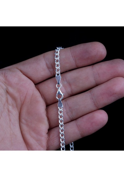 Tesbihsepetim 925 Ayar Gümüş 55 Cm Gurmet Zincir